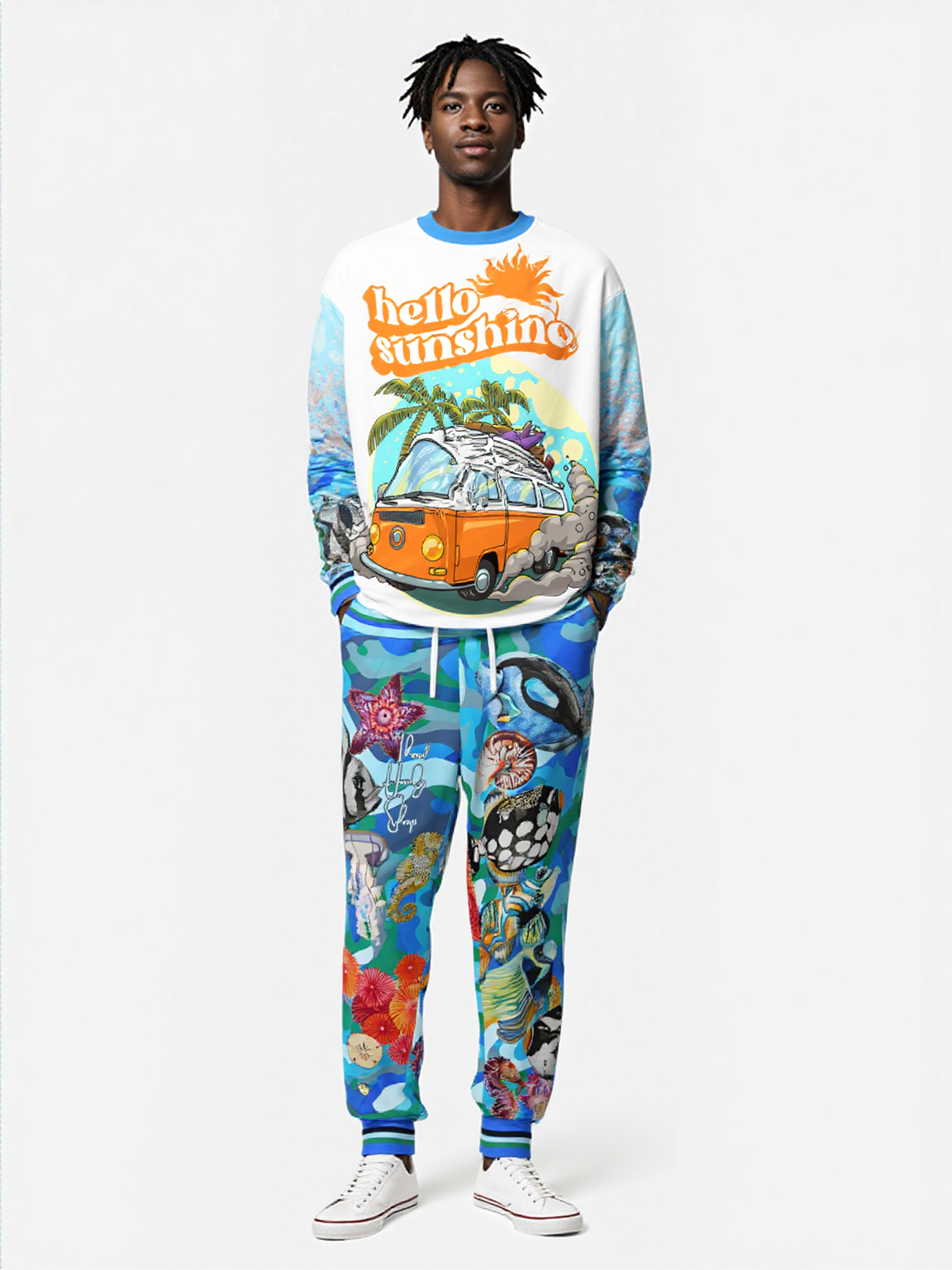 Save the Oceans Blue Camo Eco-Poly Unisex Joggers