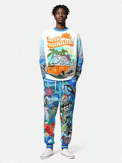 Save the Oceans Blue Camo Eco-Poly Unisex Joggers