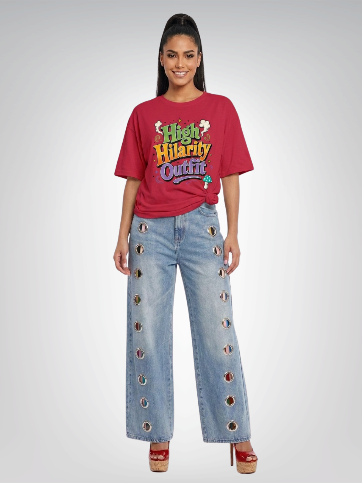 High Hilarity Outfit - Social Commentary Heavyweight Unisex Tee