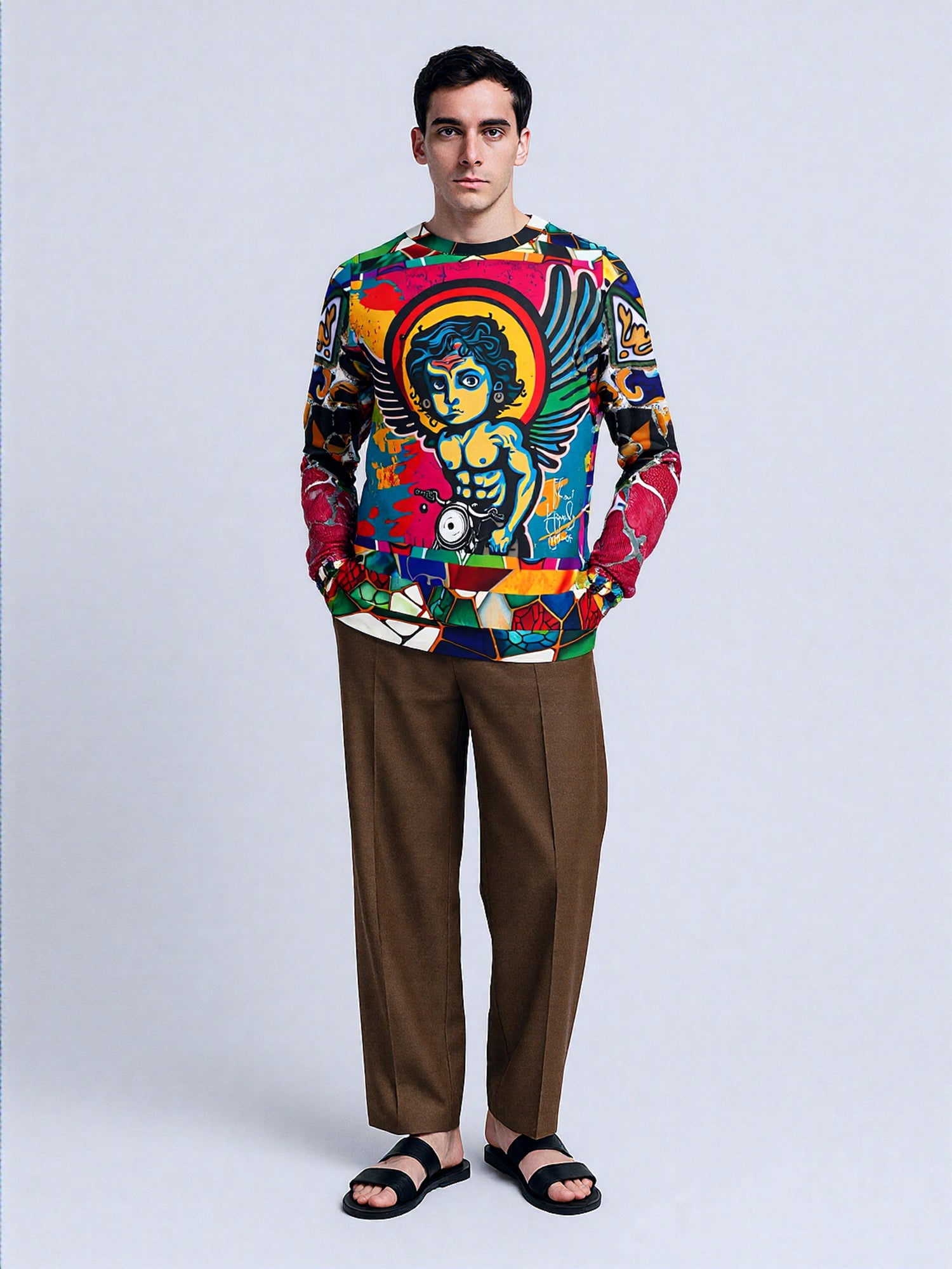 Holy-Moley Angel Motorcyclist Unisex Sweatshirt (Gold Label)