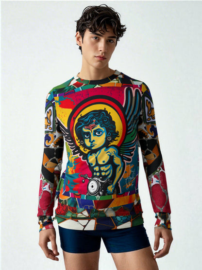 Holy-Moley Angel Motorcyclist Unisex Sweatshirt (Gold Label)