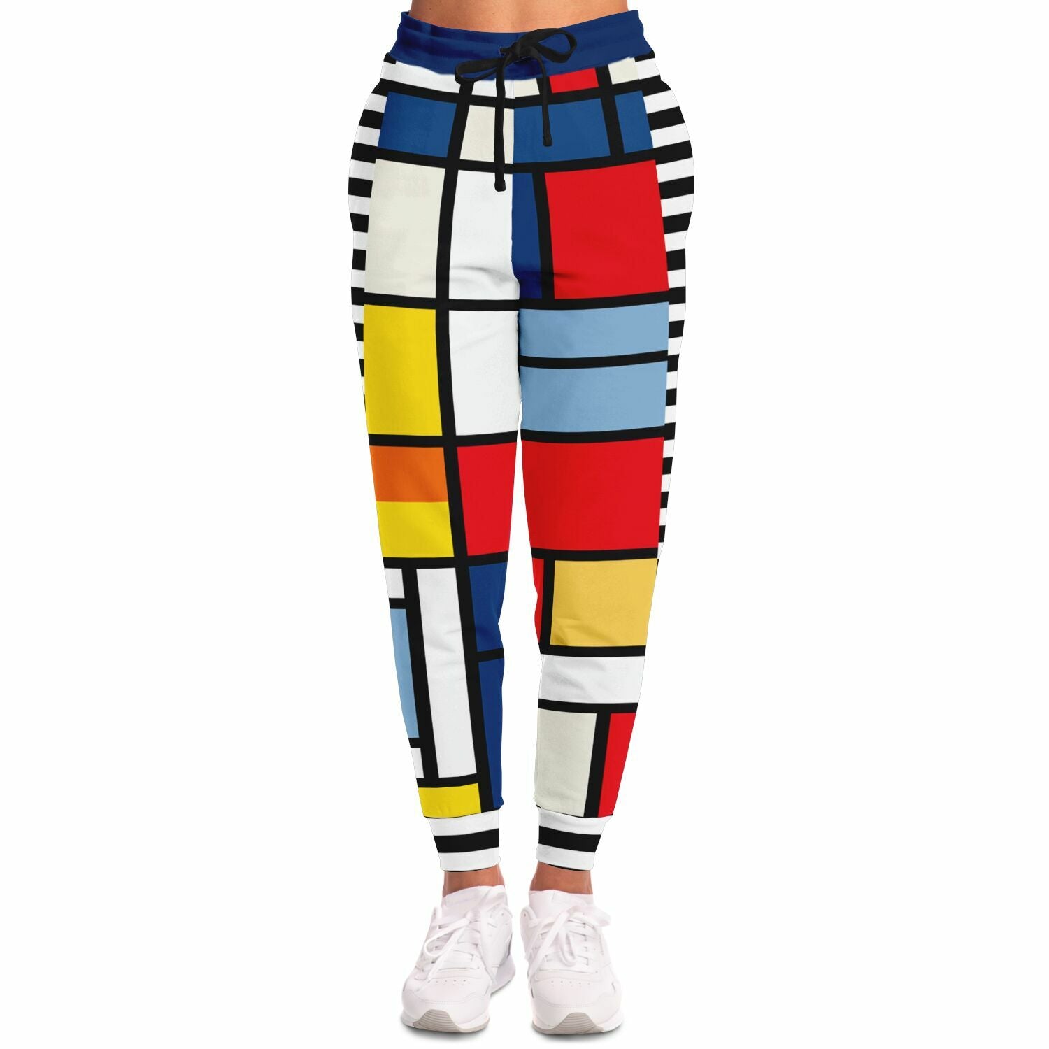 Hopscotch in Primary Geometric Eco-Poly Unisex Joggers