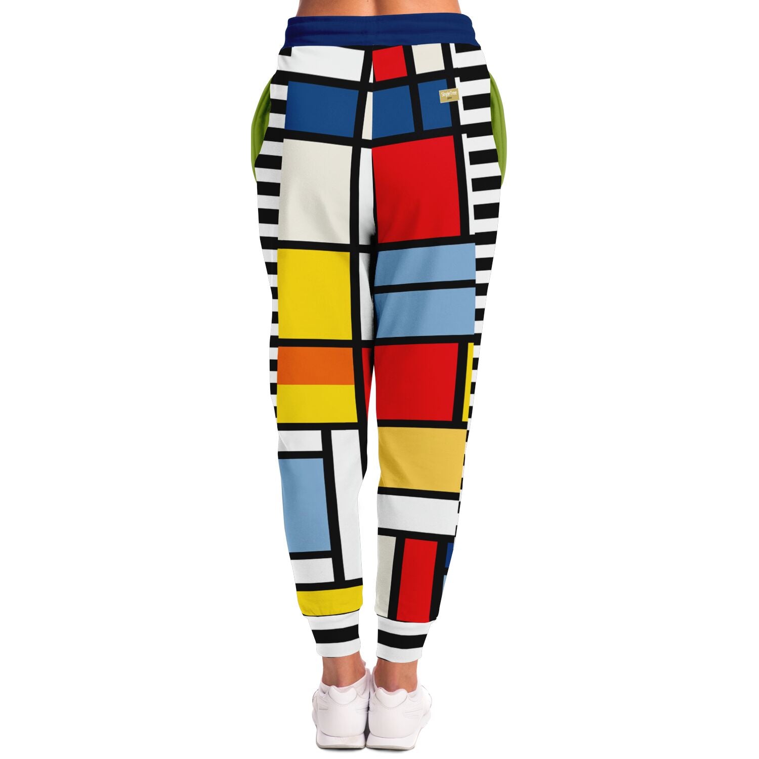Hopscotch in Primary Geometric Eco-Poly Unisex Joggers