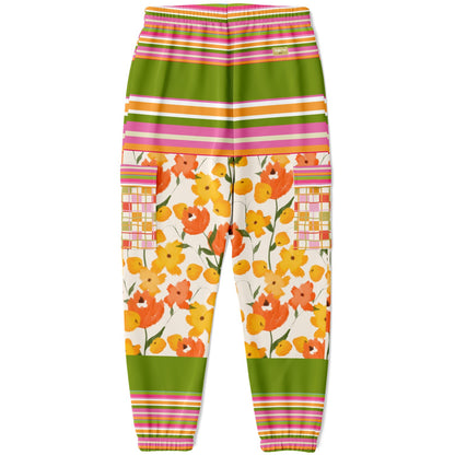 Hopscotch My Hippie Gingham Floral Eco-Poly Cargo Joggers