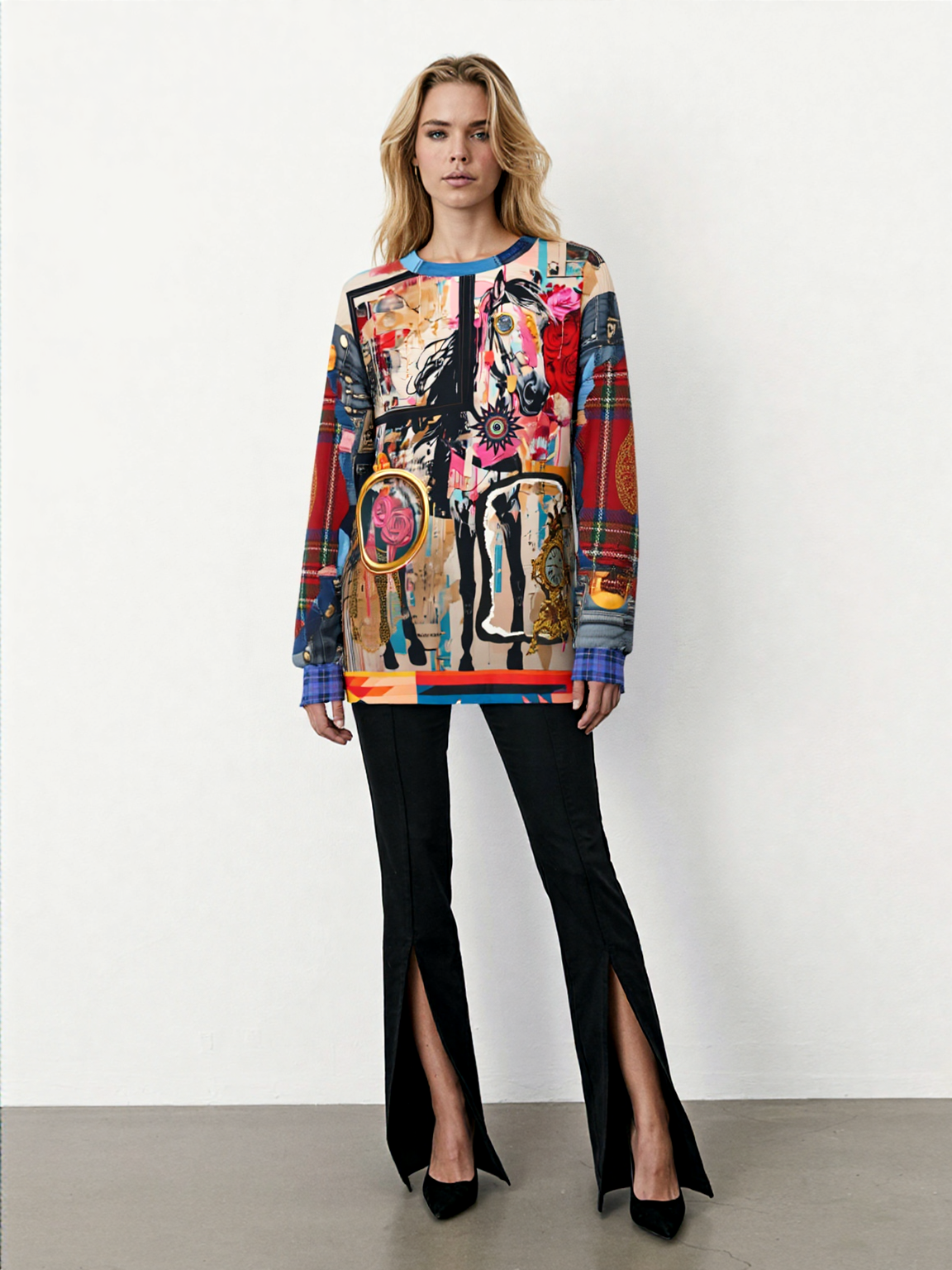 Horse in Perspectives Unisex Sweatshirt (Gold Label)