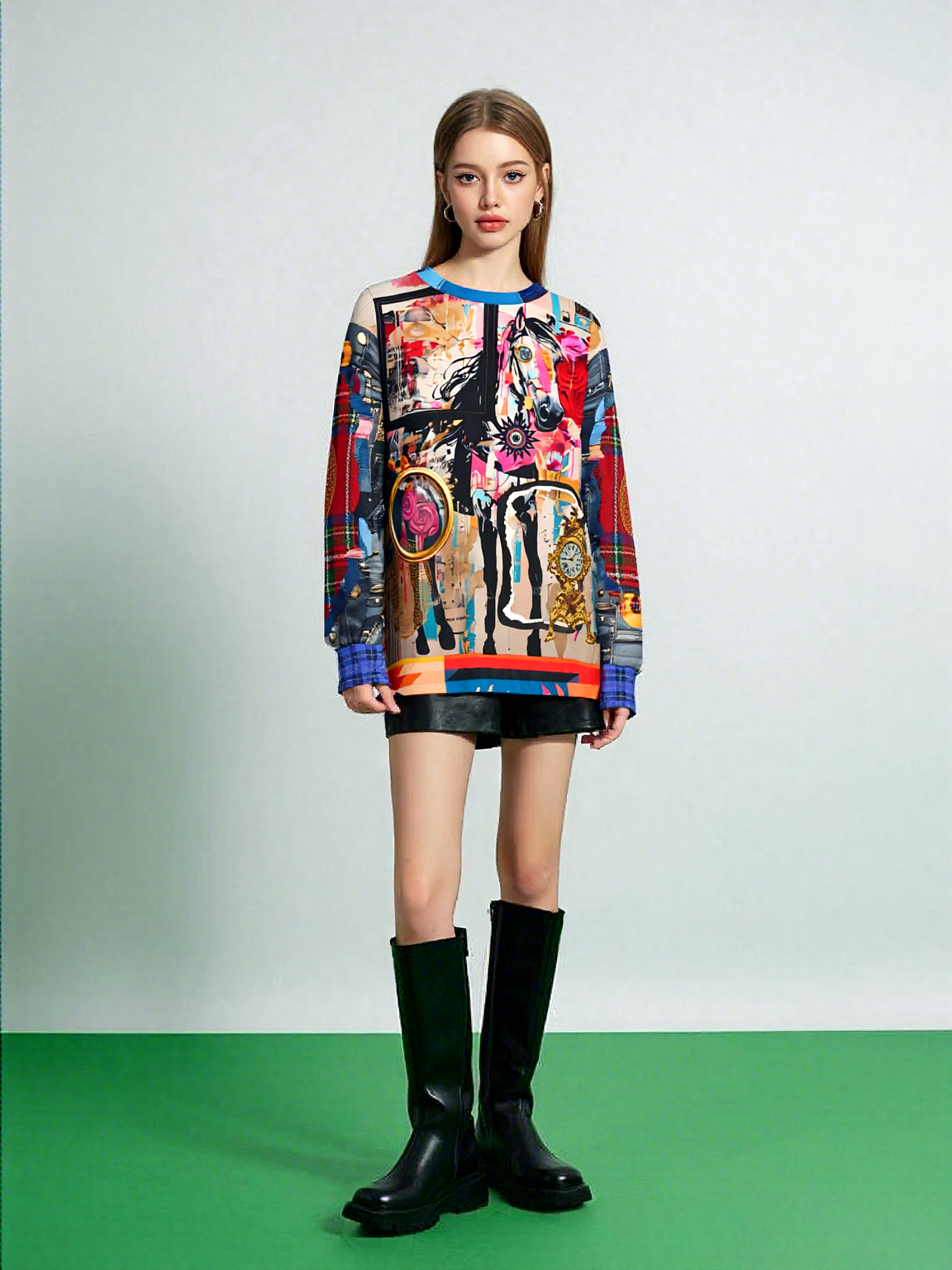 Horse in Perspectives Unisex Sweatshirt (Gold Label)