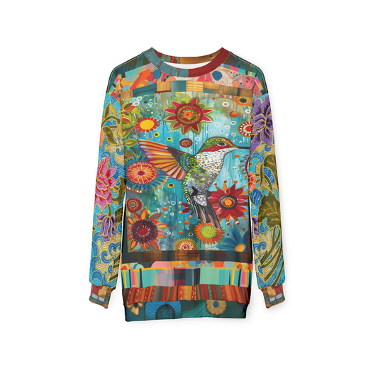 Hummingbird in Blue Tin Unisex Sweatshirt (Gold Label)