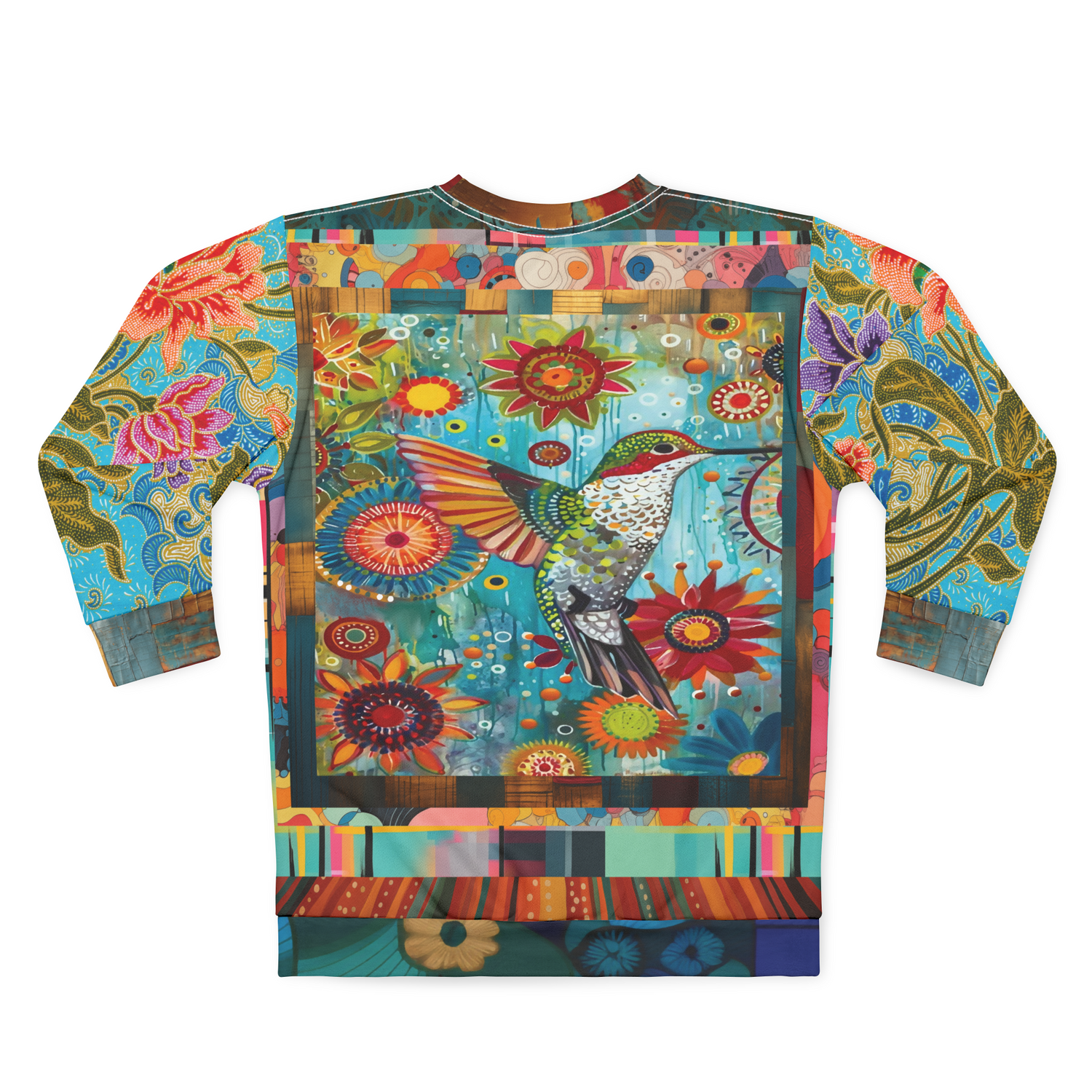 Hummingbird in Blue Tin Unisex Sweatshirt (Gold Label)