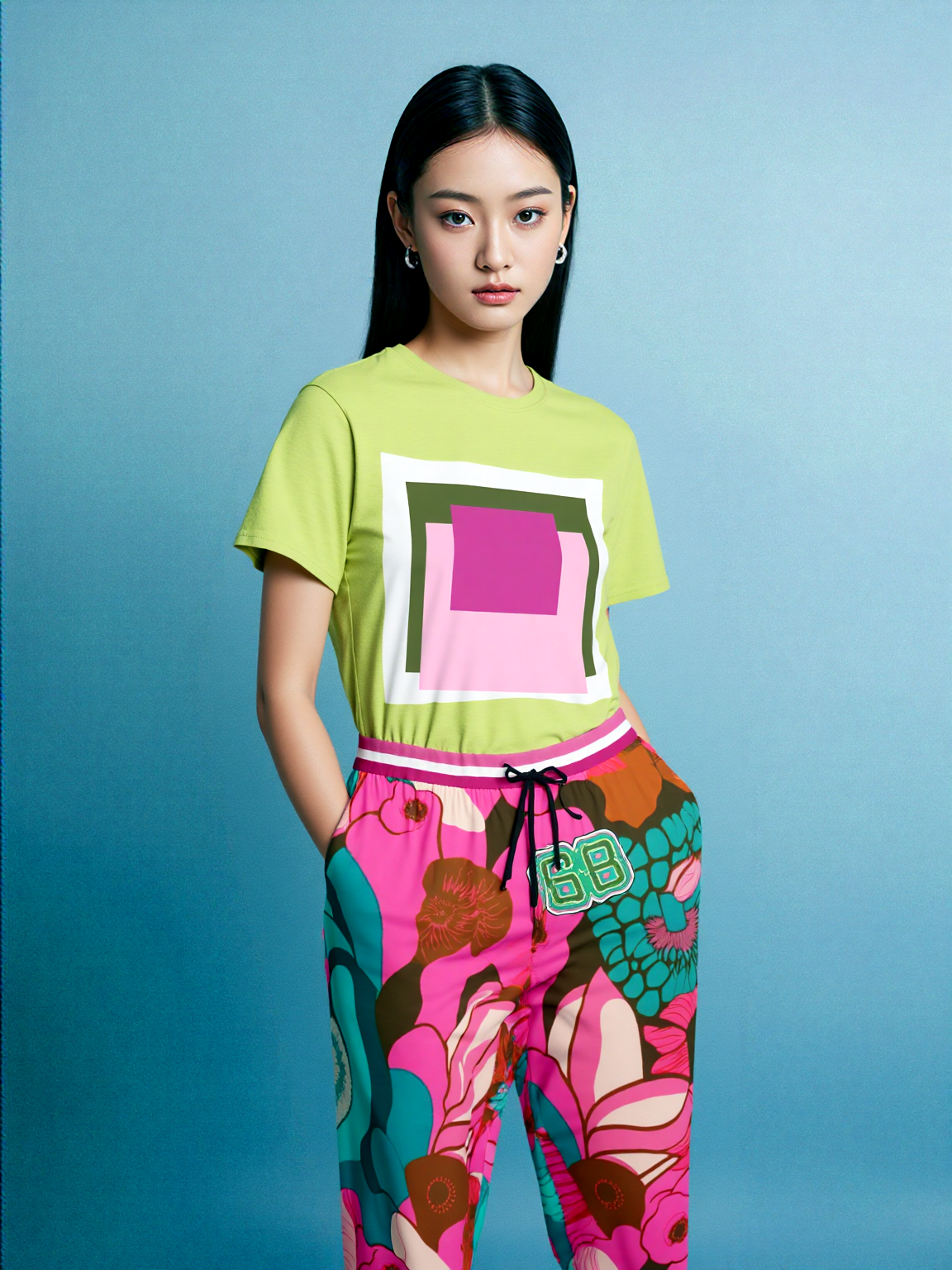 Pink Floral Crush 68 Eco-Poly Unisex Joggers