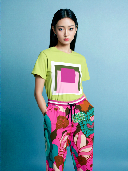 Pink Floral Crush 68 Eco-Poly Unisex Joggers