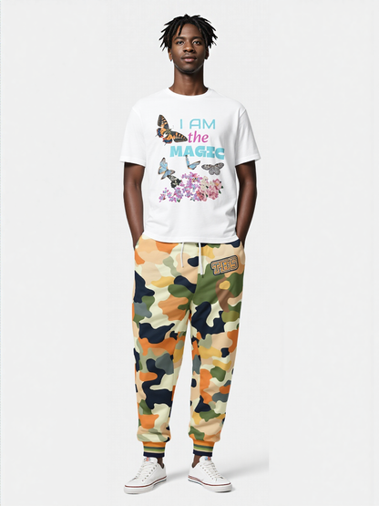 Sedona Vortex Orange Camo Eco-Poly Unisex Joggers