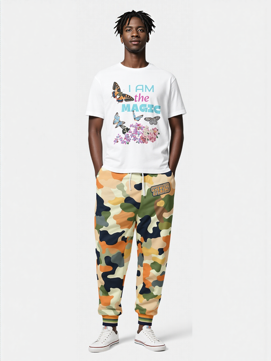 Sedona Vortex Orange Camo Eco-Poly Unisex Joggers