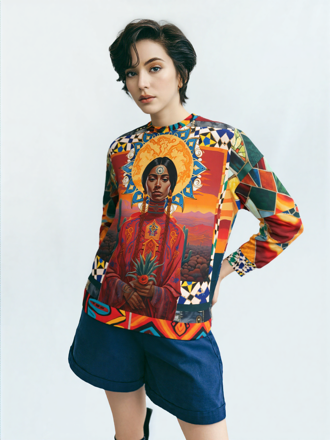 I Call Judgement Mexican Art Unisex Sweatshirt (Gold Label)