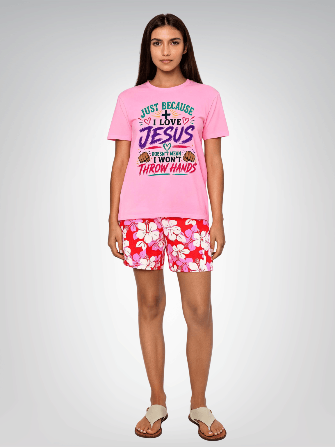 I Love Jesus But I Will Throw Hands Heavyweight Unisex Tee