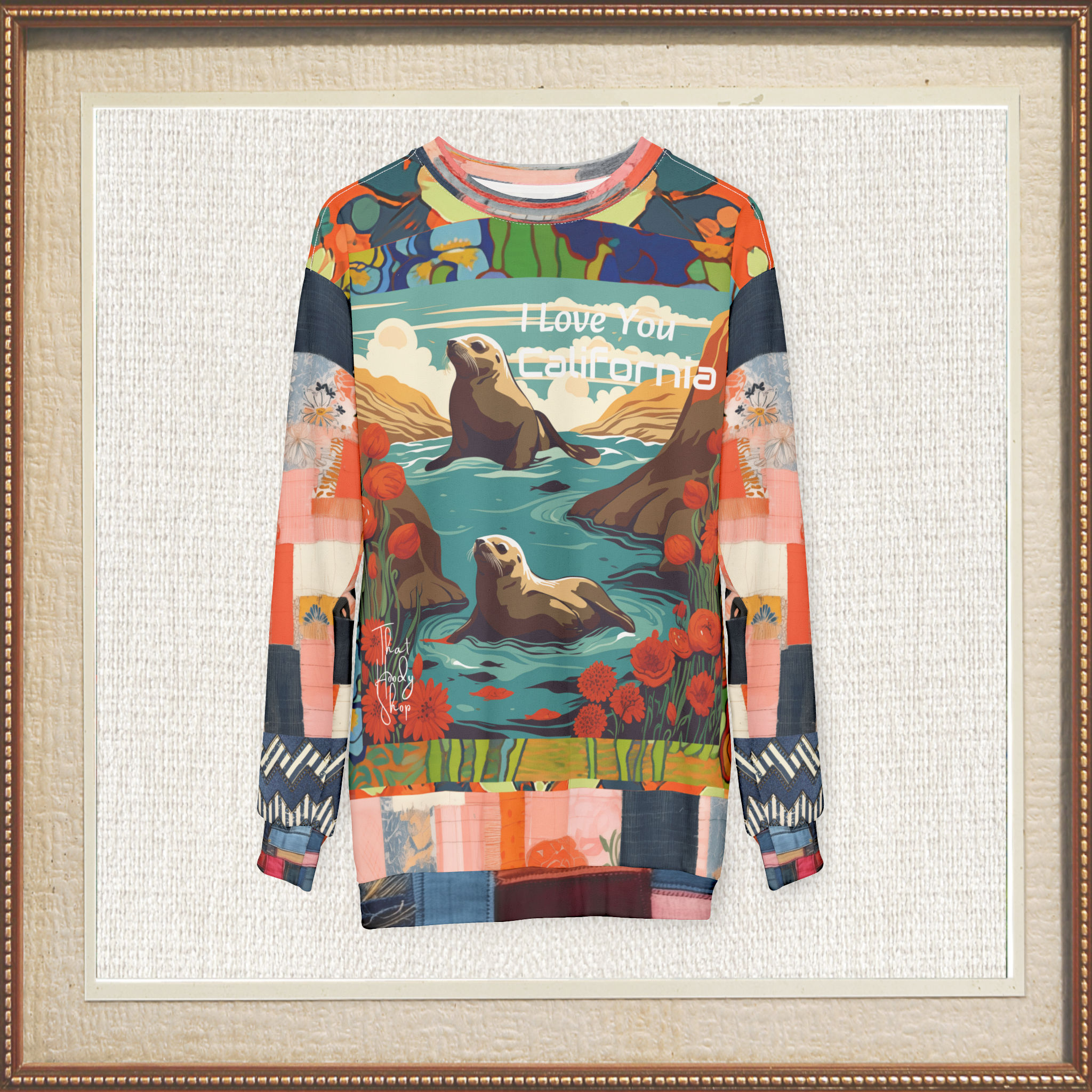 I Love You California - Mendocino Coast Sea Lions Unisex Sweatshirt (Gold Label)