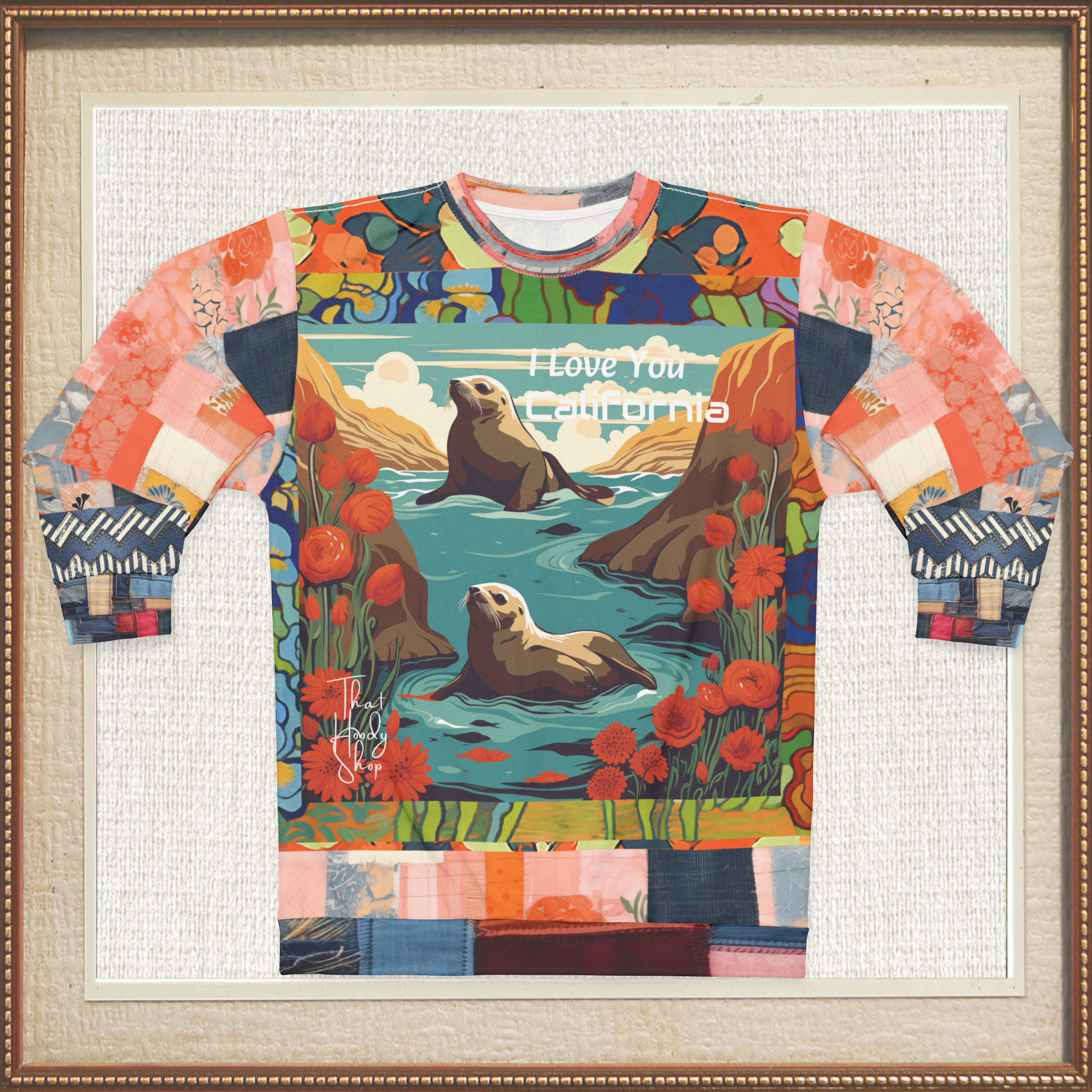 I Love You California - Mendocino Coast Sea Lions Unisex Sweatshirt (Gold Label)