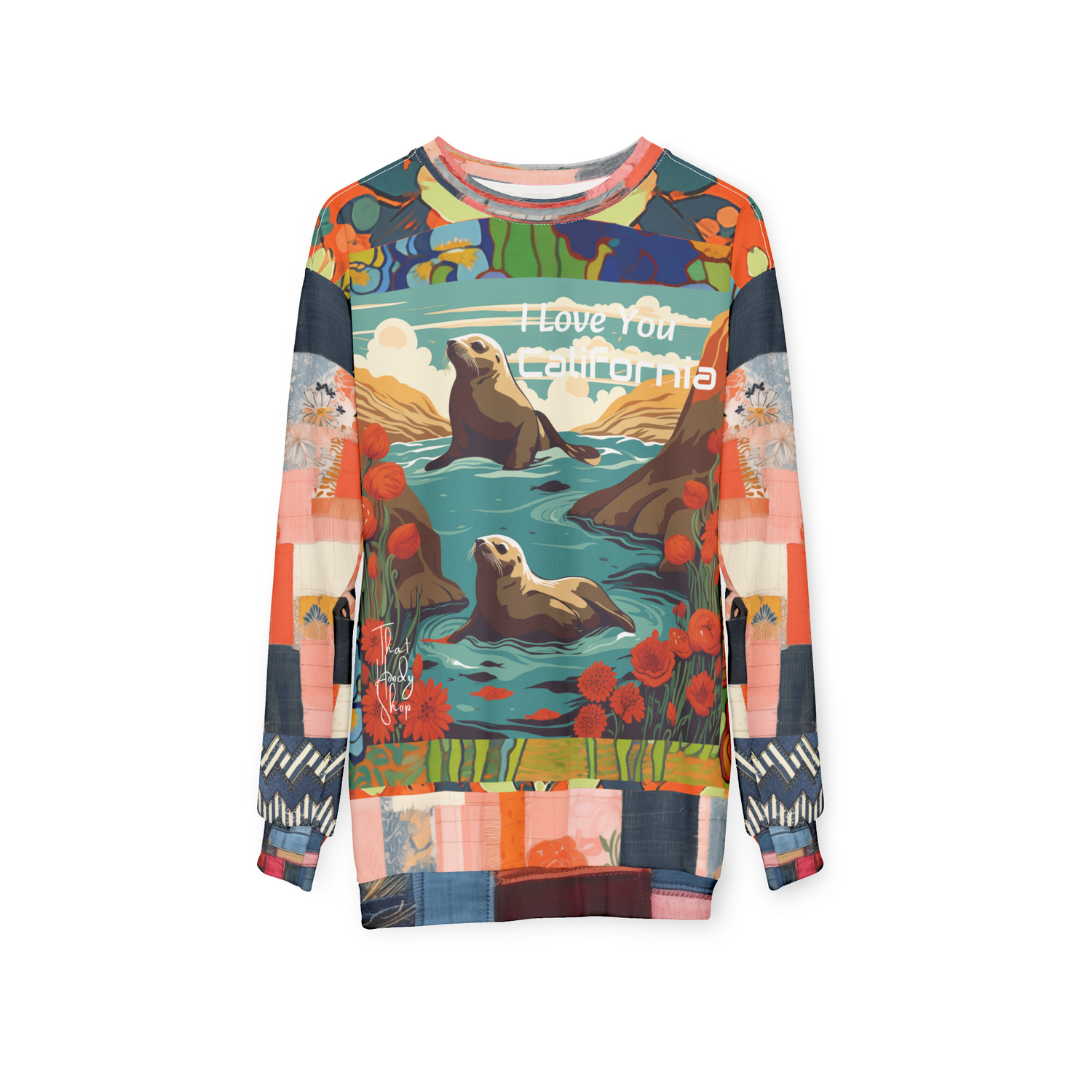 I Love You California - Mendocino Coast Sea Lions Unisex Sweatshirt (Gold Label)