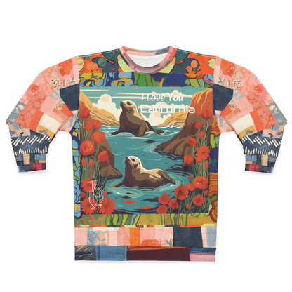 I Love You California - Mendocino Coast Sea Lions Unisex Sweatshirt (Gold Label)