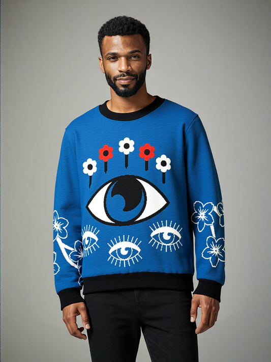 I See the Future Knitted Crewneck Sweater