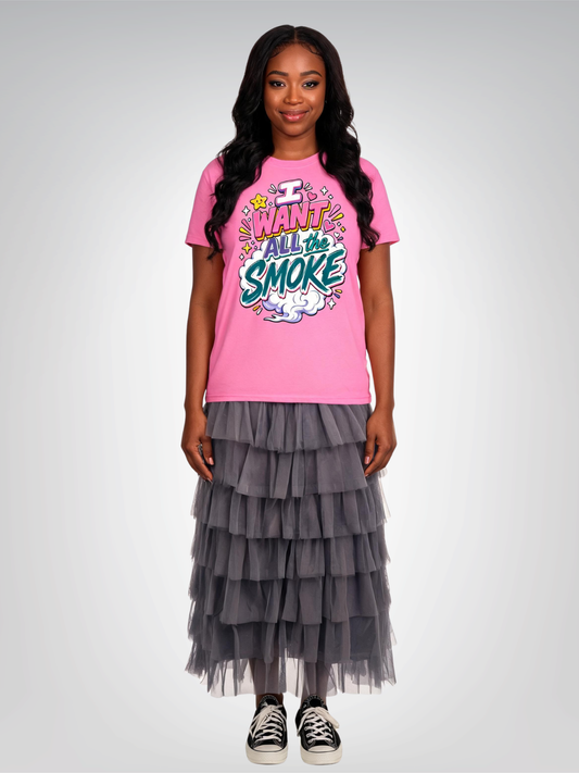 I Want All the Smoke - Happiness Edition Heavyweight Unisex Tee