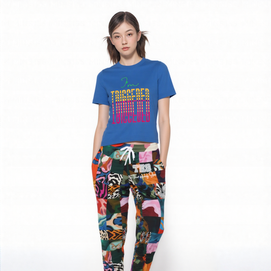 Wowzer Zowzer Animal Print Patchwork Eco-Poly Unisex Joggers