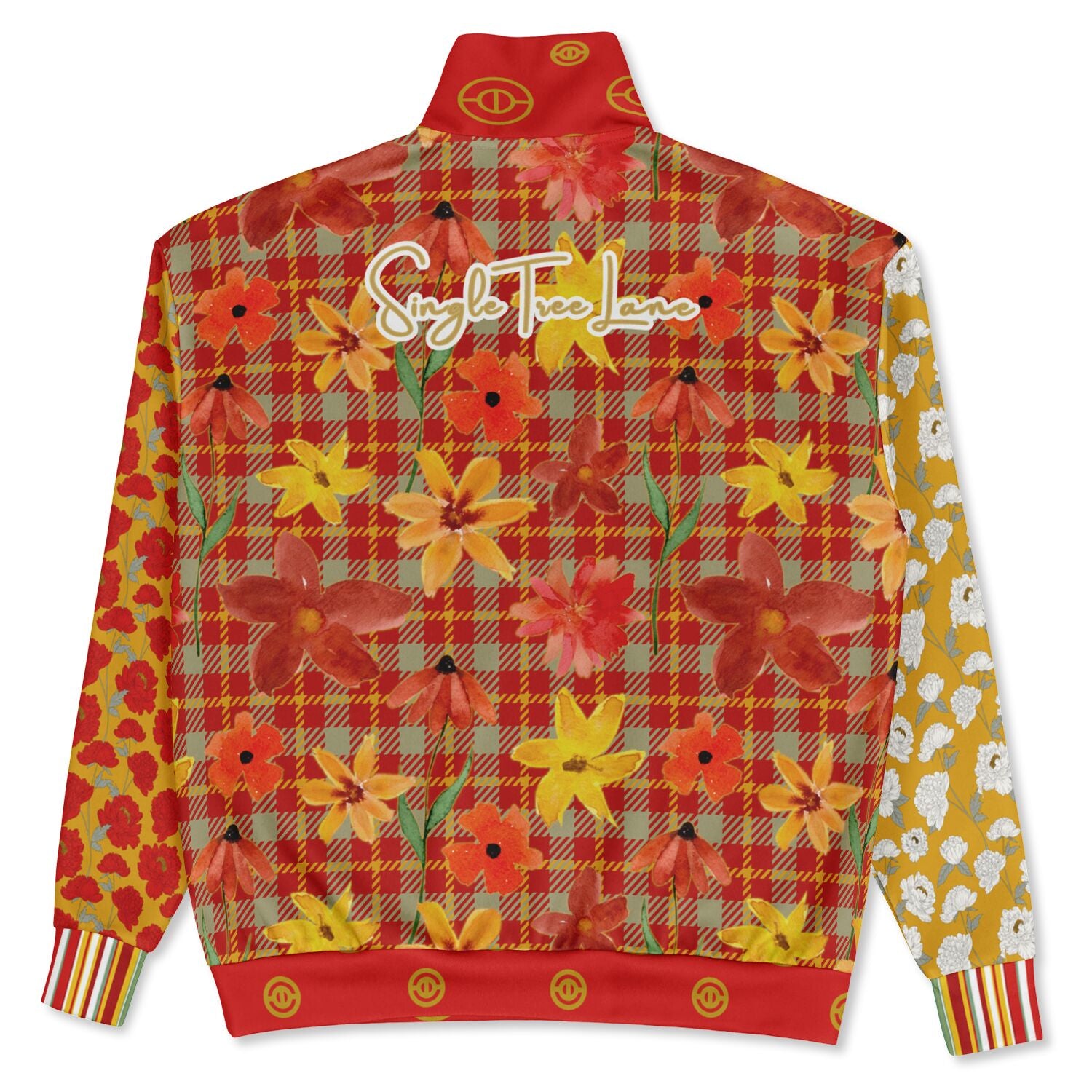 Imperial Blossom in Peonies Heavyweight Oversized Quarter Zip Sweatshirt