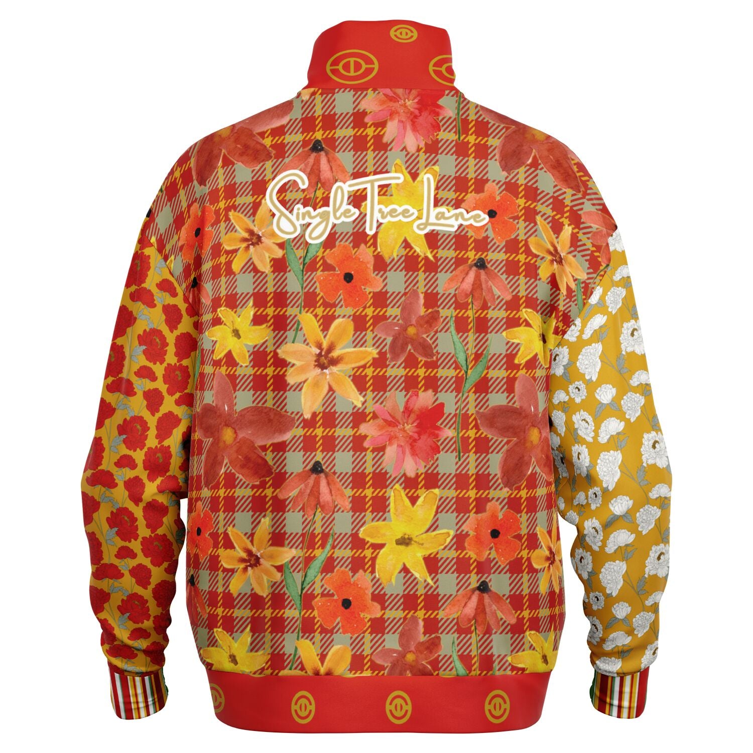 Imperial Blossom in Peonies Heavyweight Oversized Quarter Zip Sweatshirt