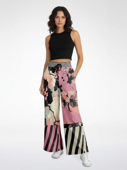 In My Japanese Garden Eco-Poly Wide Leg Pants