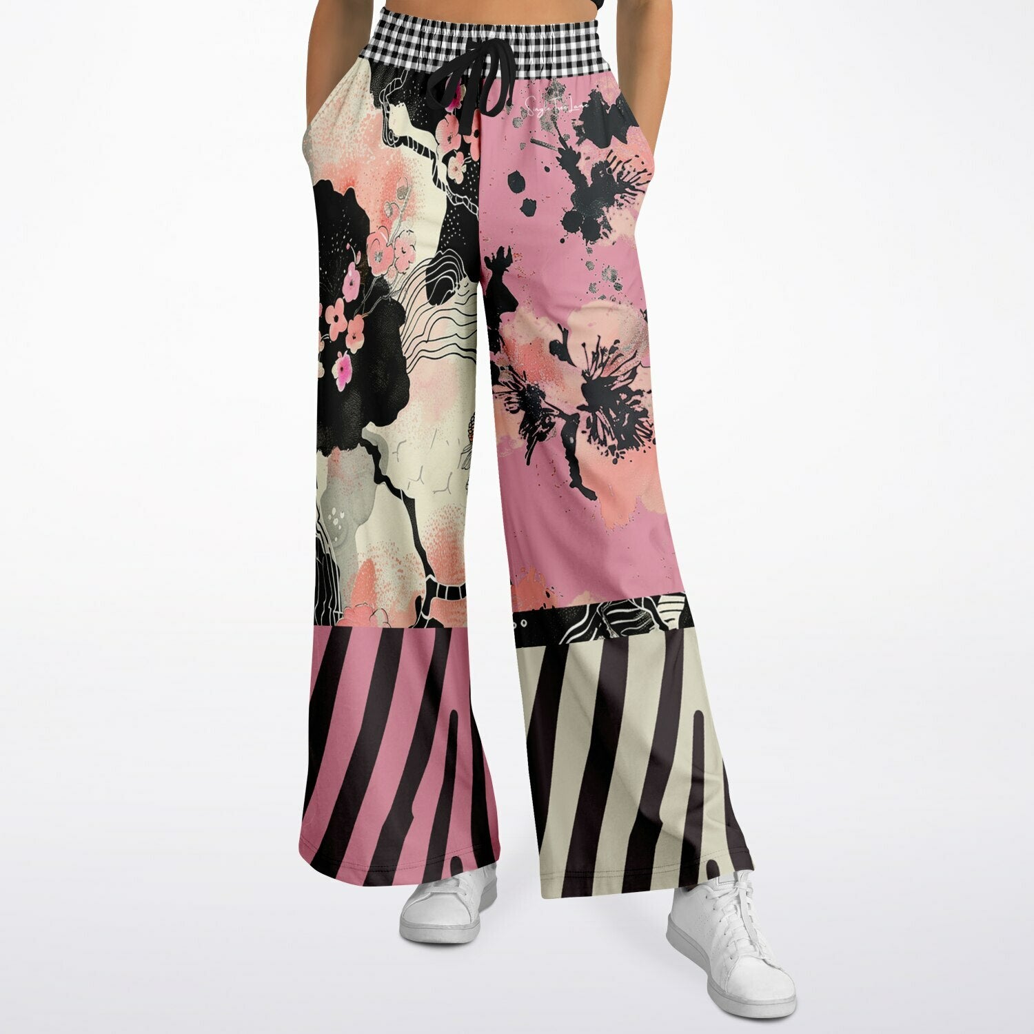 In My Japanese Garden Eco-Poly Wide Leg Pants