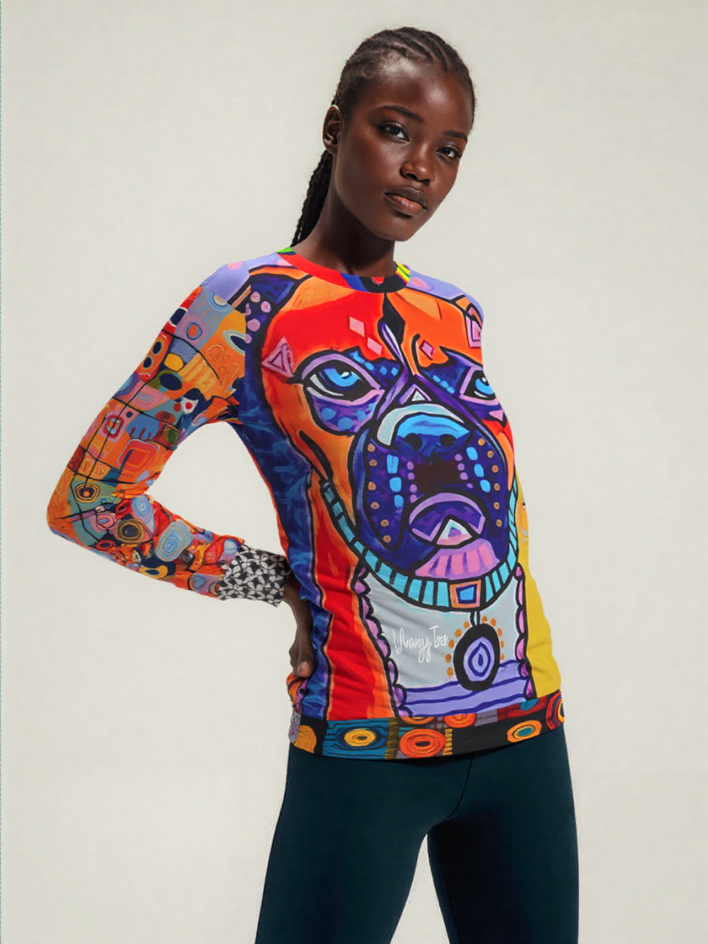 Indigo Dog Graffiti Art Unisex Sweatshirt (Gold Label)