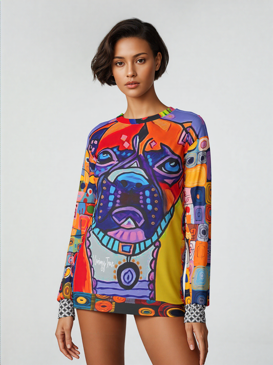 Indigo Dog Graffiti Art Unisex Sweatshirt (Gold Label)