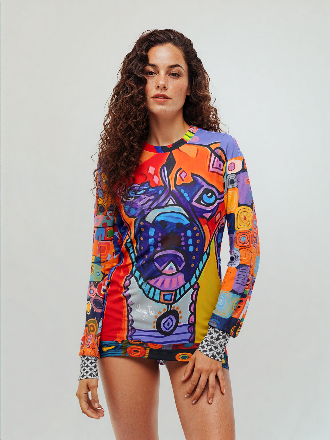 Indigo Dog Graffiti Art Unisex Sweatshirt (Gold Label)