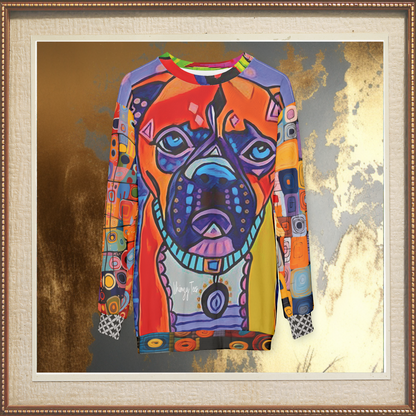 Indigo Dog Graffiti Art Unisex Sweatshirt (Gold Label)