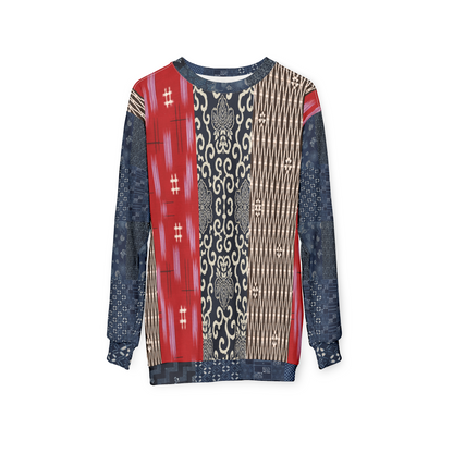 Indigo Edo Kabuki Patchwork Unisex Sweatshirt (Gold Label)