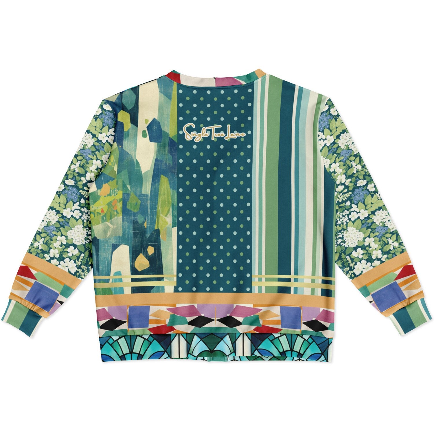 Interior Salon with Forget-Me-Nots Heavyweight Unisex Cardigan