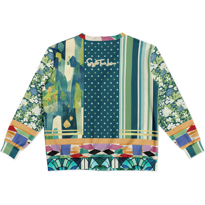 Interior Salon with Forget-Me-Nots Heavyweight Unisex Cardigan