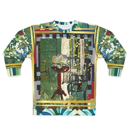 Interior Salon with Forget-Me-Nots Unisex Sweatshirt (Gold Label)