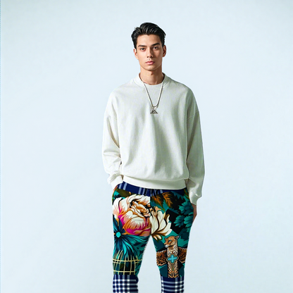 Ivy League Safari Plaid Floral Eco-Poly Unisex Joggers
