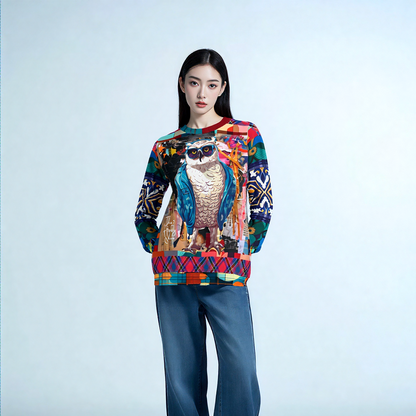 Jacked Up Owl Pop Art Unisex Sweatshirt (Gold Label)