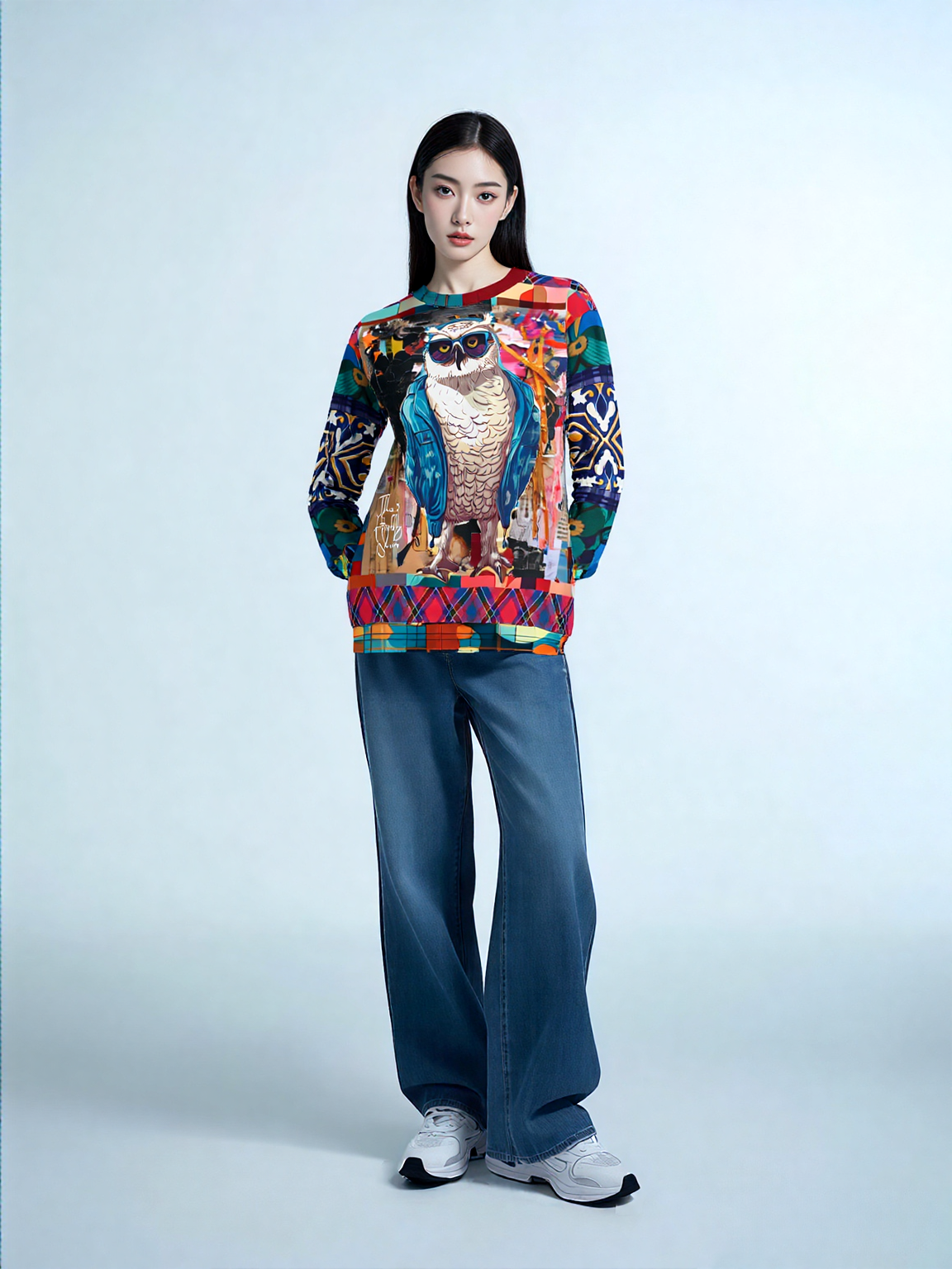 Jacked Up Owl Pop Art Unisex Sweatshirt (Gold Label)