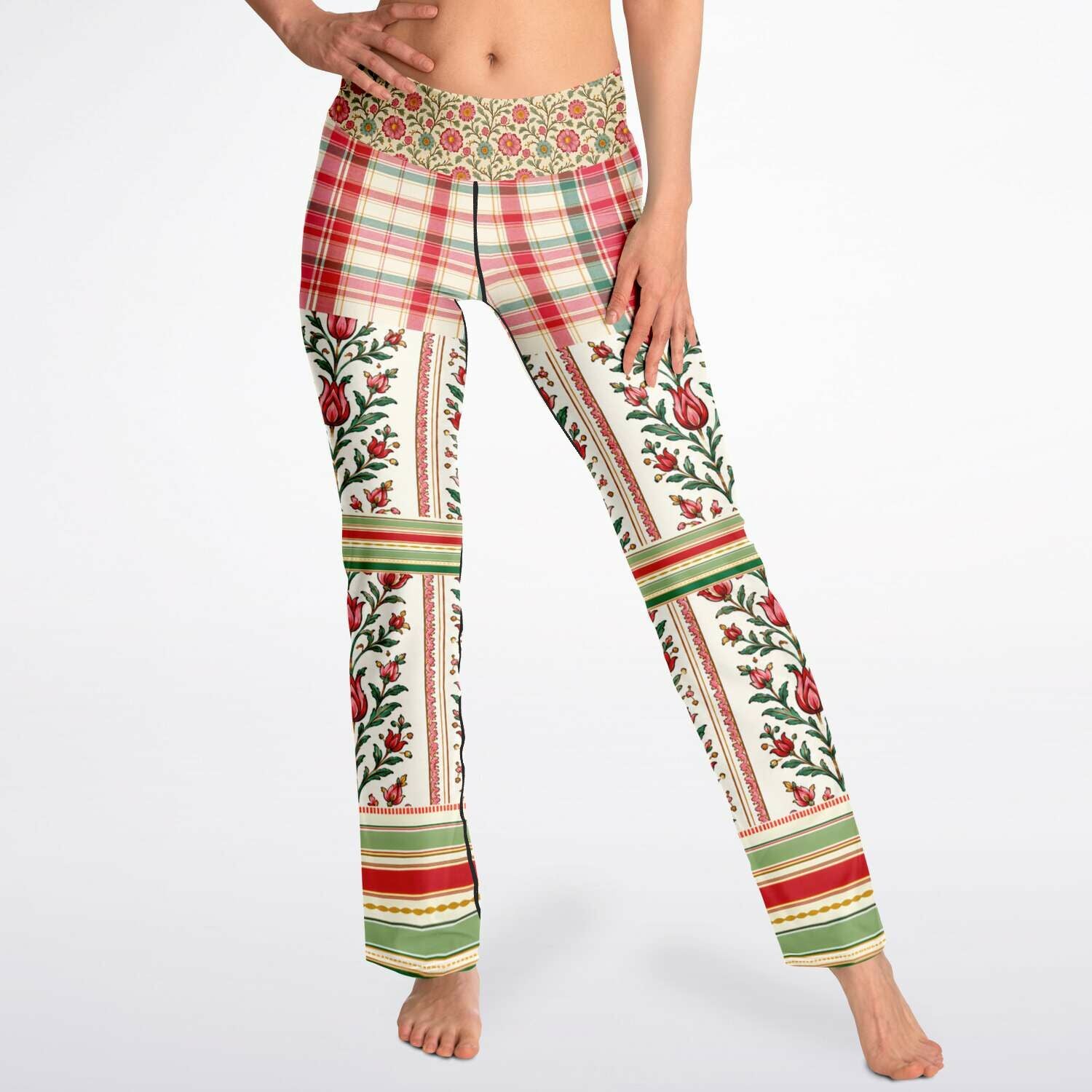 Jaipur Floral Garden Stripe Flare Leggings