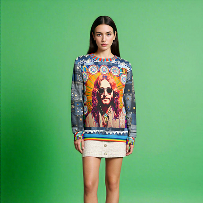 Jesus of Nazareth Retro Woodstock Edition Unisex Sweatshirt (Gold Label)
