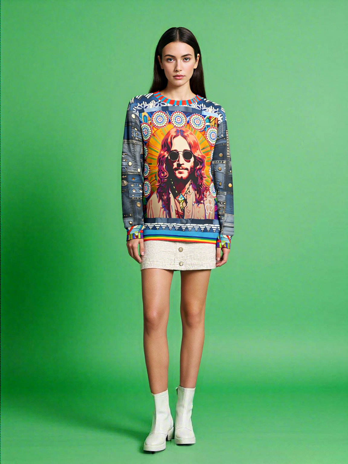 Jesus of Nazareth Retro Woodstock Edition Unisex Sweatshirt (Gold Label)