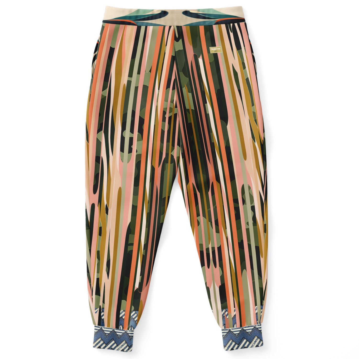 Soul at Peace Striped Eco-Poly Unisex Joggers