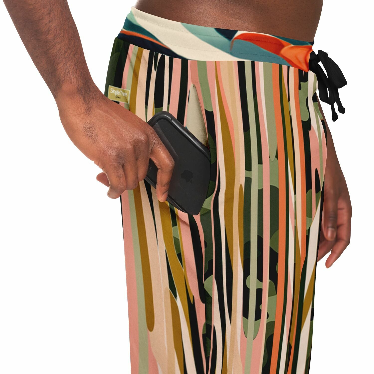 Soul at Peace Striped Eco-Poly Unisex Joggers