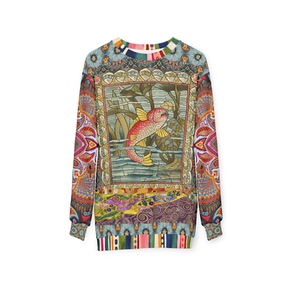 Koi Among the Stones in Painted Pond Unisex Sweatshirt (Gold Label)
