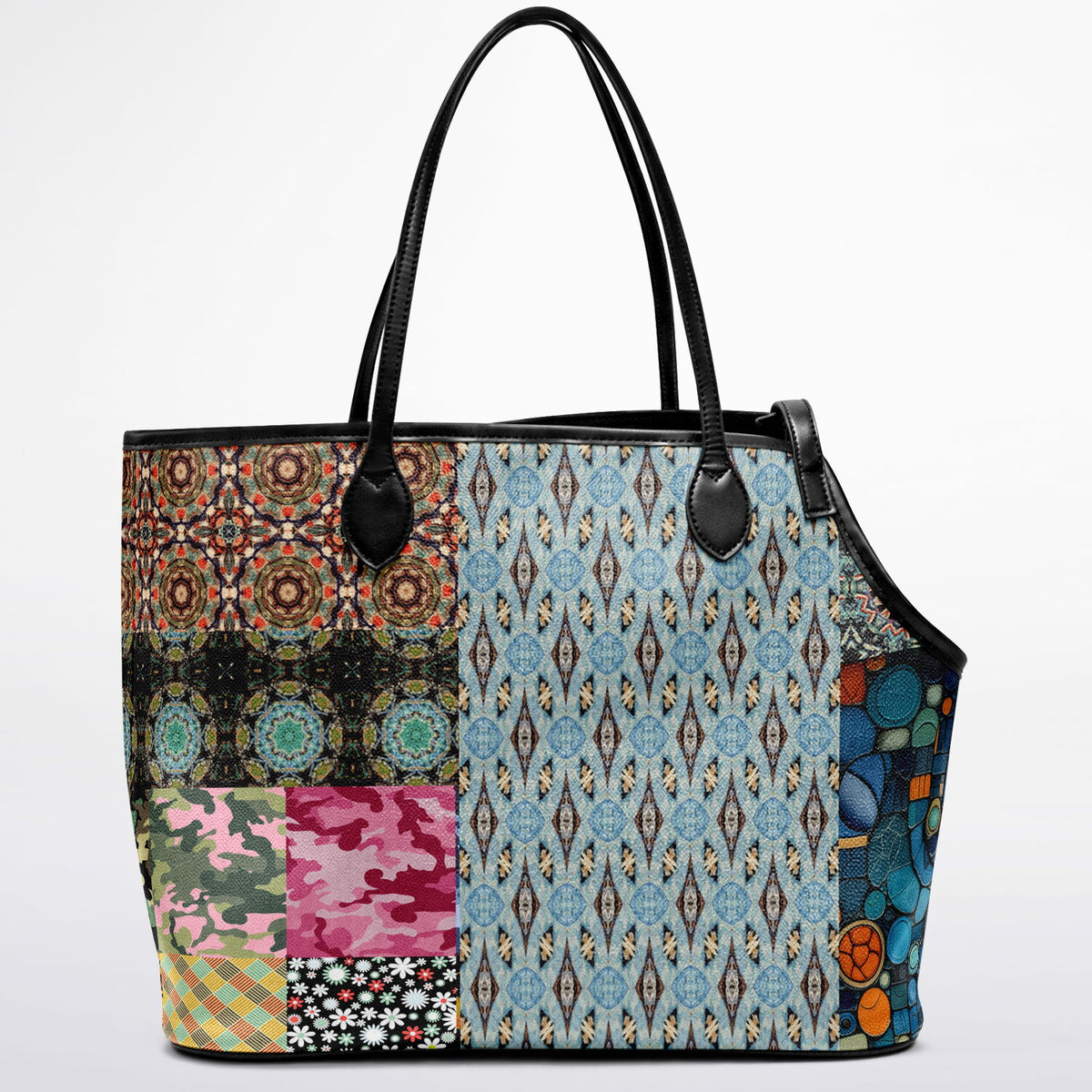 Koi Among the Stones Vegan Leather Pet Carrier Tote