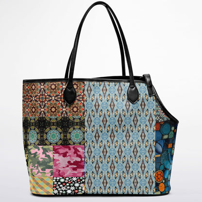 Koi Among the Stones Vegan Leather Pet Carrier Tote