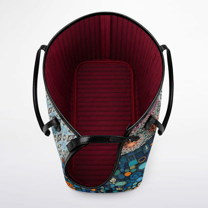 Koi Among the Stones Vegan Leather Pet Carrier Tote