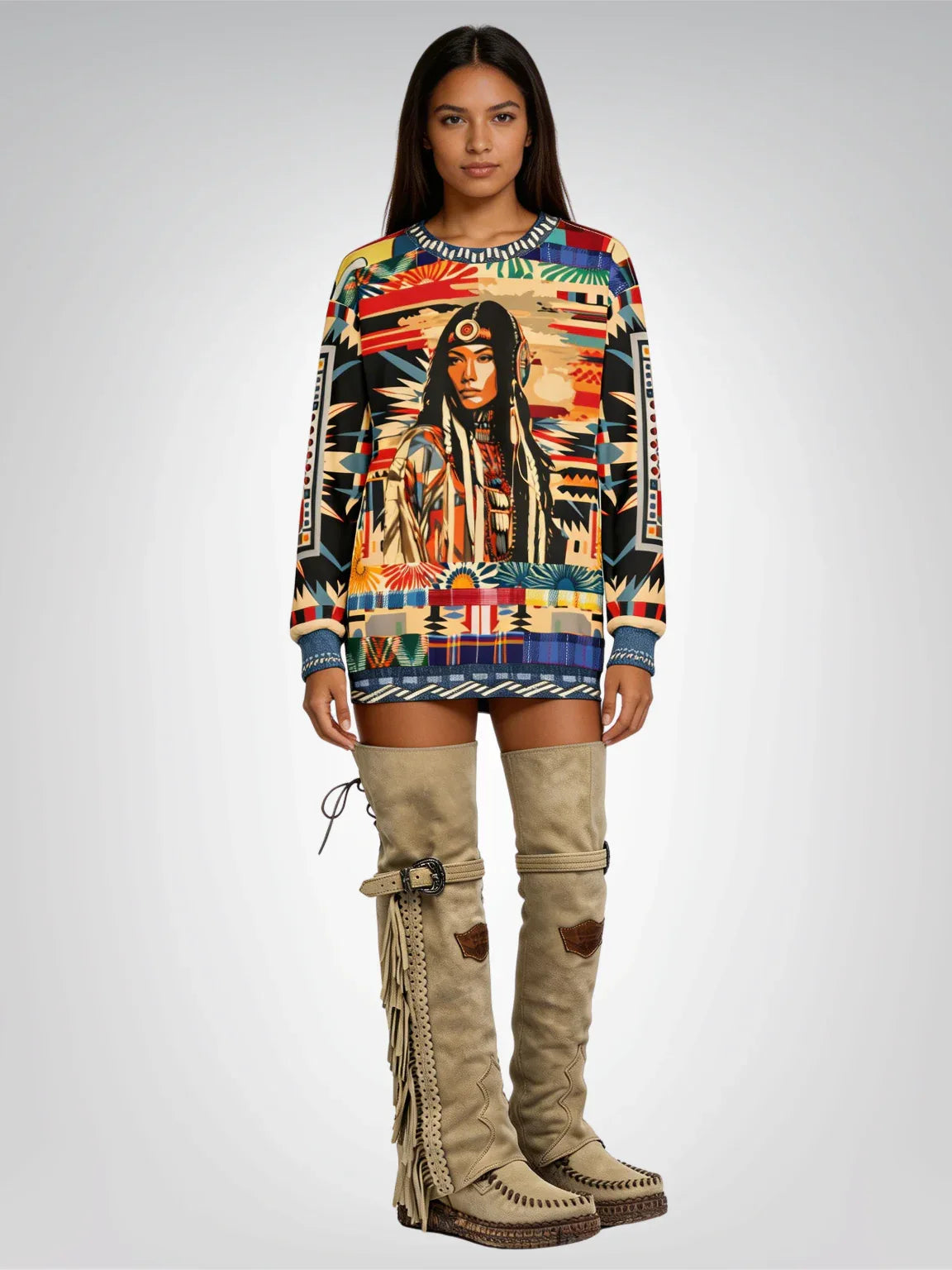Lakota Woman of the Painted Horizon Unisex Sweatshirt (Gold Label)